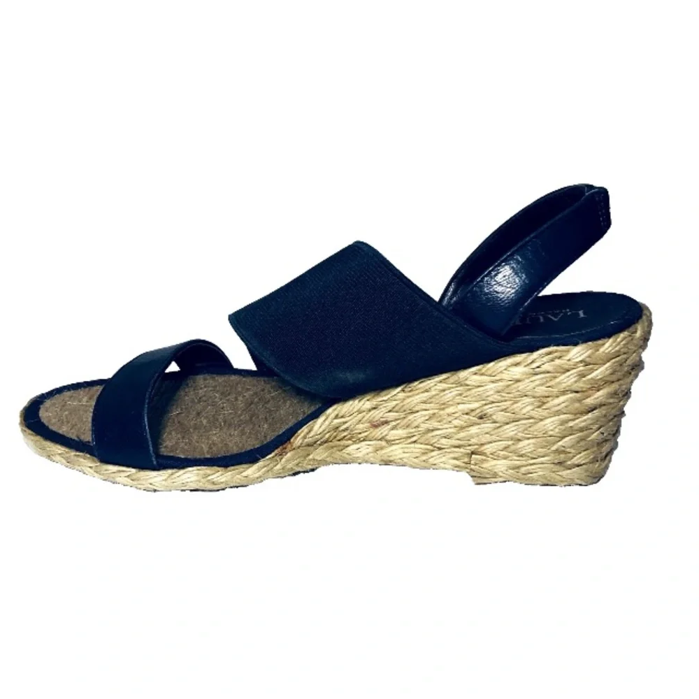 Lauren Ralph Lauren Navy Blue Espadrille Slingback Sandals New without Tag/Box